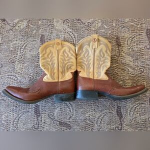 Tony Lama Brown and Cream Western Boots